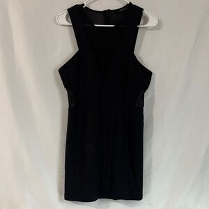 Ark & Co Black Sleeveless V-Neck Mini Dress